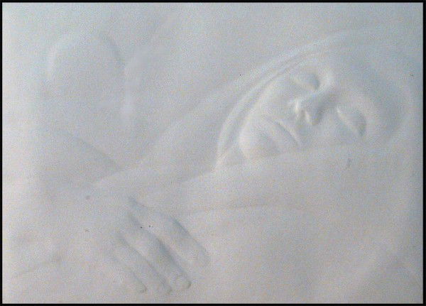 George Tooker: Artist: George Tooker Birthdate: (b. 1920) American REPOSE, embossing, signed in pencil, from the numbered edition150, image 7 x 10", sheet 15 x 22 ½", full margins, discardable frame (with glass), d