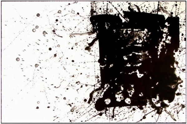 Sam Francis (1923-1994) American: UNTITLED (L.212; SF.239), 1976, lithograph, signed in pencil, from the numbered edition 20, sheet 27 ¼ x 41 ½", printed by George Page, published by The Litho Shop, soft handling creases, mainly vis