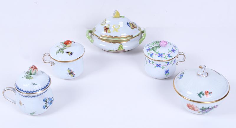 Herend, Ginori  and  Royal Copenhagen Porcelains  (five) (1 of 14)