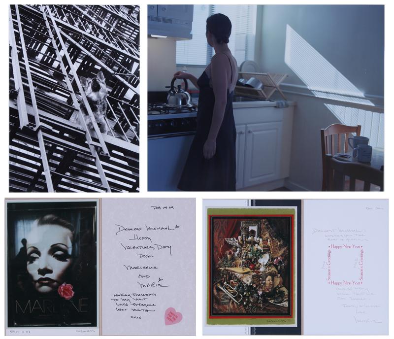 Derek Berg , Morgan Konn & Marie Cosindas (2) (four): Derek Berg (20 th /21 st Century) American, DOG ON FIRE ESCAPE, gelatin silver print, signed in pen lower right, artistâ€™s stamp on verso, 10 x 8”, frame 15 x 12”; Morgan Konn (20 th