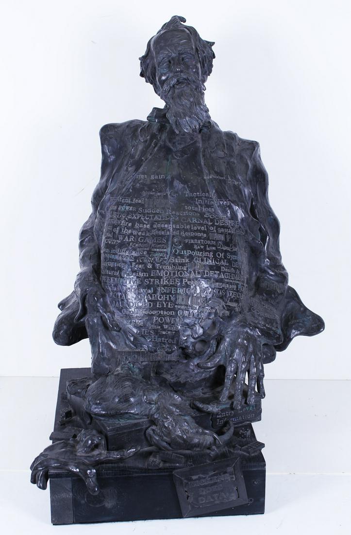 Ralph Massey (b. 1938) California: DICKENS DOES DATA, a unique polyester resin and wood construction, signed and numbered 1/10 from an unrealized edition, 32 x 22 x 22”.