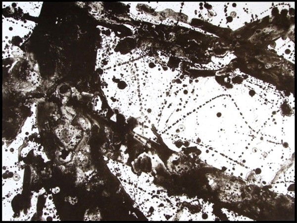 Sam Francis (1923-1994) American: SILVER FIELD (L.165; SF.182), 1973, lithograph, signed in pencil, from the numbered edition 18, sheet 26 x 34 ½", printed by George Page, published by The Litho Shop, a few soft handling creases visi