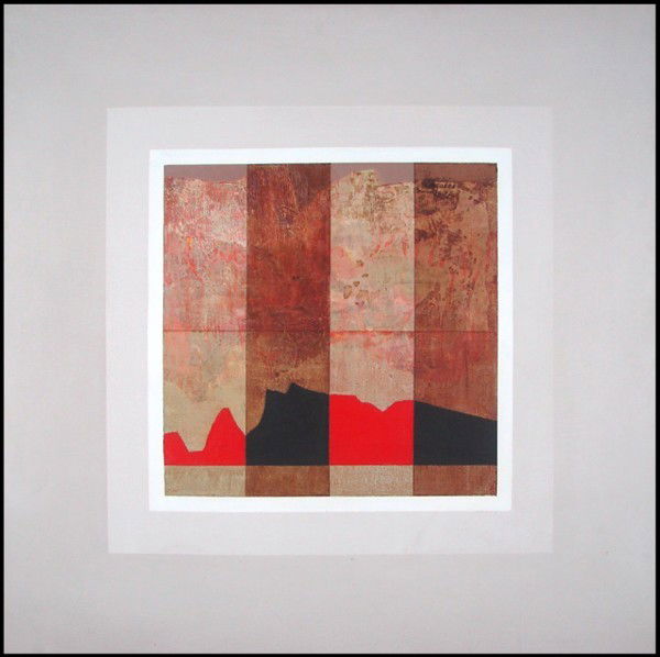 James Twitty (1916-1994) American: SIBONEY, 1989, acrylic painting on canvas, signed and dated lower right, 48 x 48", framed, minor surface scuffs and soiling, otherwise in good condition.