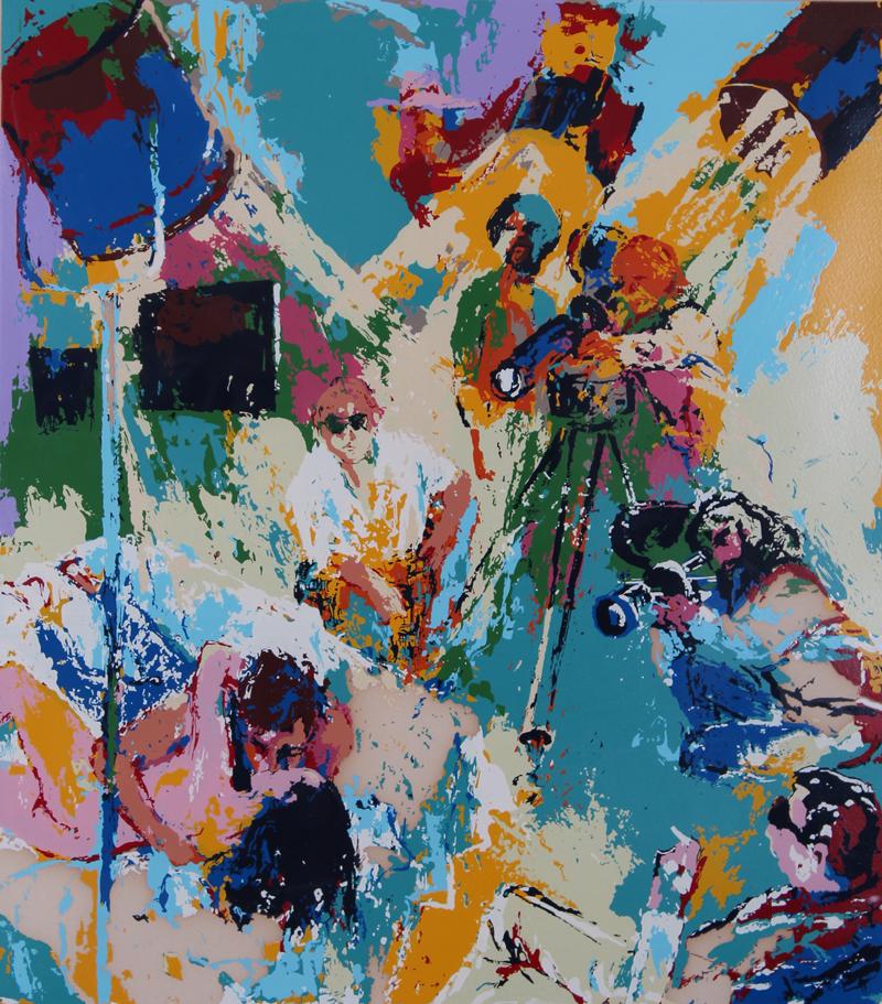 LeRoy Neiman (1921-2012) American: X-RATED FILMMAKERS (K.83), 1974, color screenprint, signed and numbered 99/300 in pencil, image 23 x 20”, full margins, frame 35 ½ x 31 ¾” with glass.