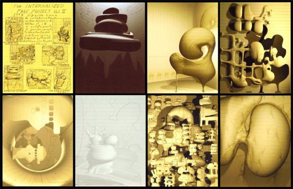 Charles Long (b. 1950) American: THE INTERNALIZED PAGE PROJECT, Volume II, 1998, in collaboration with Ana Wolovick, the portfolio of 7 color Iris prints each signed in pencil, from the numbered edition 15, with colophon print, each