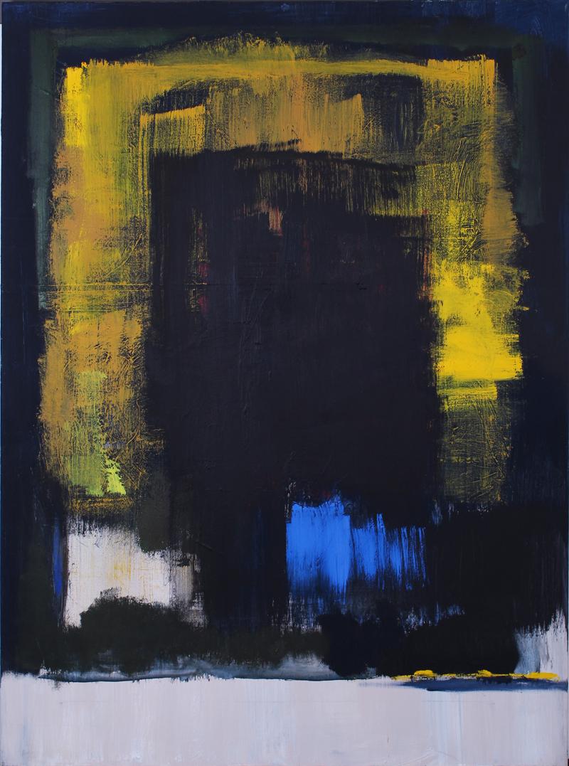 Nancy Caton (20 th Century) New York: YELLOW BRICK ROAD, acrylic painting on canvas, signed and or inscribed on stretcher bars, 48 x 36”. Provenance: Artistâ€™s label. From the Alan Charles collection.