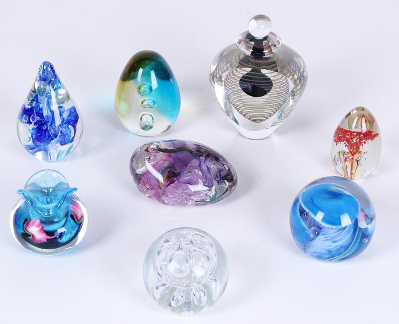 Glass Paperweights  (eight) (1 of 8)