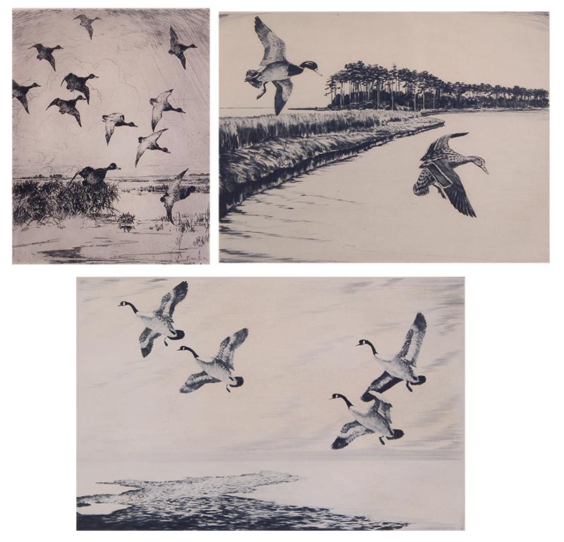 Frank Weston Benson  (1862-1951) Massachusetts;  Churchill Ettinger  (1903-1984) New York  (three) (1 of 4)