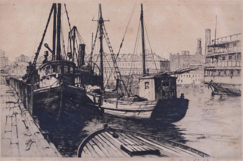 Samuel Chamberlain  (1829-1908) Boston (1 of 2)