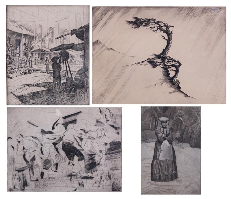 Emile Kosa  (1876-1955) California , Gerry Peirce  (1900-1969) New York Arizona  D. Wood  &  Artist (1 of 5)