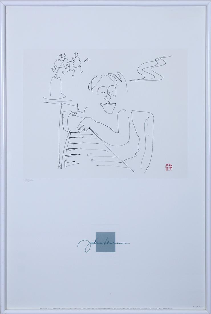 After John Lennon (1940-1980) British: BABY GRAND (L.107), estate authorized print with chop mark in red, embossed blind stamp with name and printed signature, numbered 4764/5000 in pencil, published by Bruce McGaw Graphics, 1988, image 15