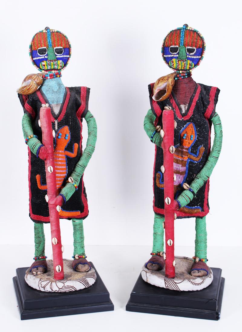 Beaded Figures from African  (two) (1 of 8)