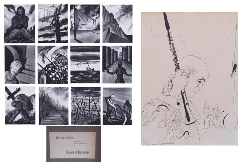 Richard Florsheim  (1916-2000) American  (portfolio)  &  David Stone Martin  (1913-1992) American (1 of 10)