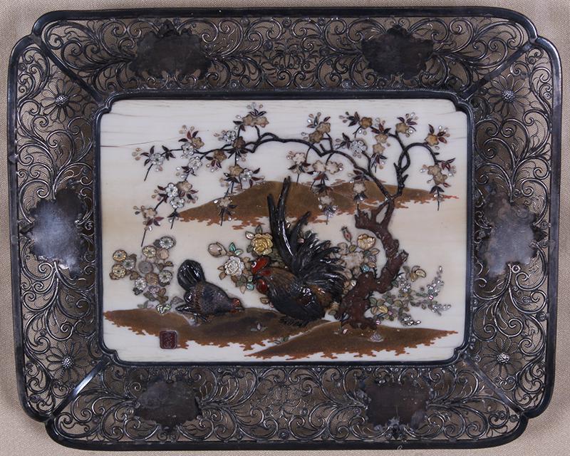 Japanese Shibayama Tray (1 of 2)