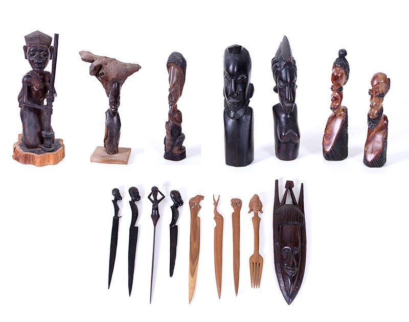 Wood carvings from African  (sixteen) (1 of 4)