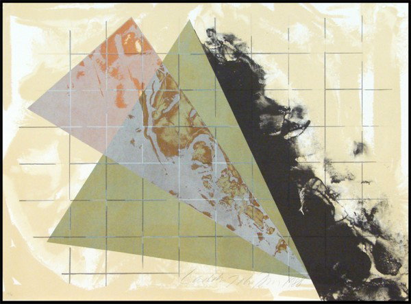 Laddie John Dill (b. 1934) Californian: UNTITLED #1, color lithograph, signed in pencil, hors commerce 10, aside from the numbered edition 75, sheet 22 x 30".