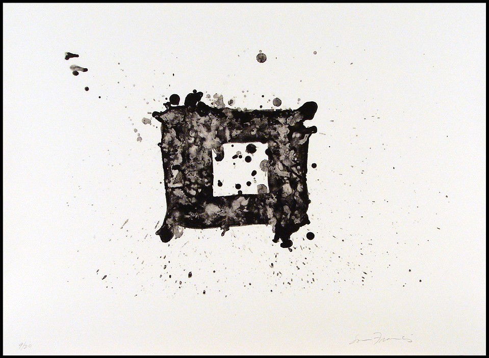 Sam Francis (1923-1994) American: UNTITLED (L.180; SF.200), 1975, lithograph, signed in pencil, from the numbered edition 30, sheet 22 ¼ x 30", printed by George Page, published by Litho Shop, soft handling creases, otherwise in good