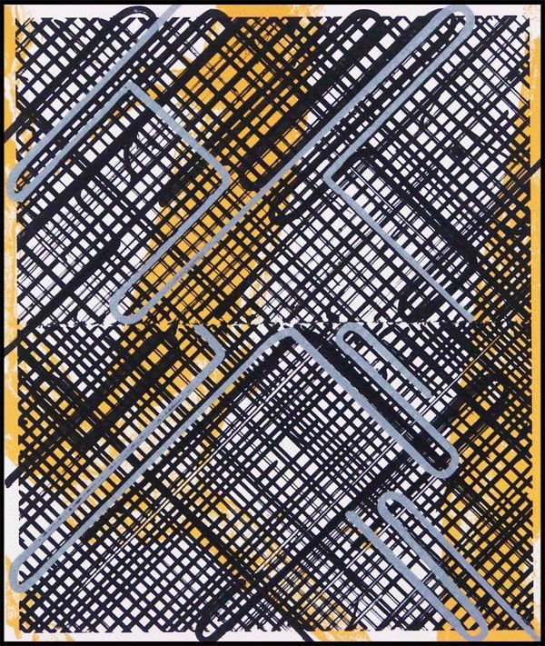 Ed Moses (b. 1926) Californian: SHAGO #1, 1989, color lithograph, signed in pencil, from the numbered edition 25, sheet 30 x 22".