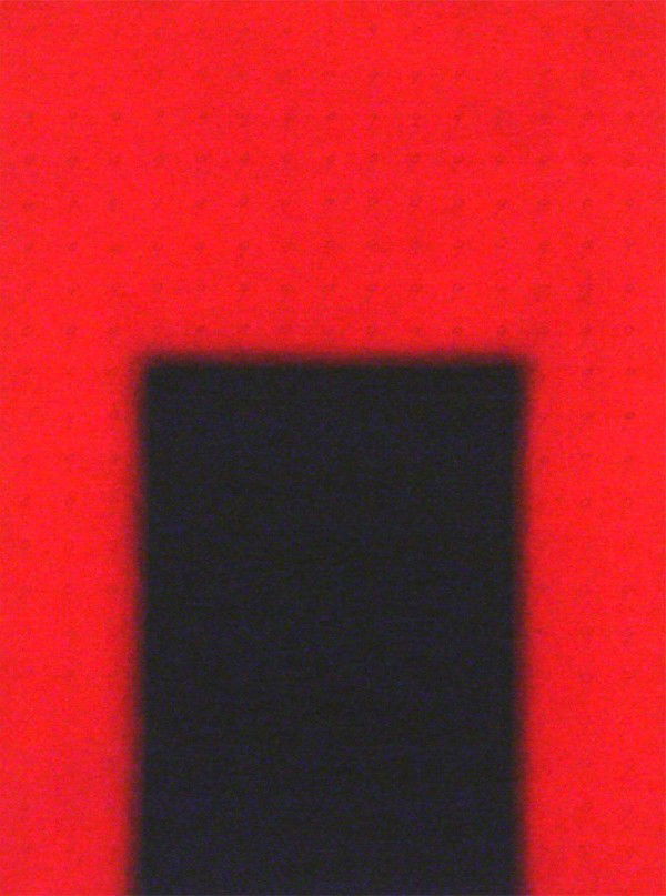 Eric Orr (1939-1998) American: CRAZY WISDOM RED, 1988, color etching, signed in pencil, from the numbered edition hors commerce 3, aside from the numbered edition 50, sheet 30 x 22", faint printer's ink in margins, otherwise in goo