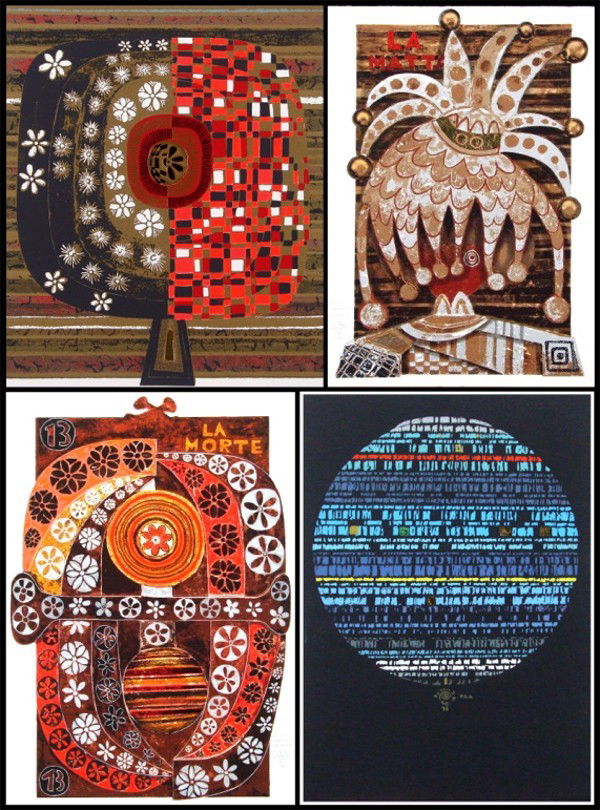 Gianmaria Potenza (b. 1936) Italian: UNTITLED, 1996, portfolio containing eleven color screenprints, each signed in pencil, from various editions up to 99, sheets 27 ½ x 19 ¾", in original portfolio carton, one print with a few smudges