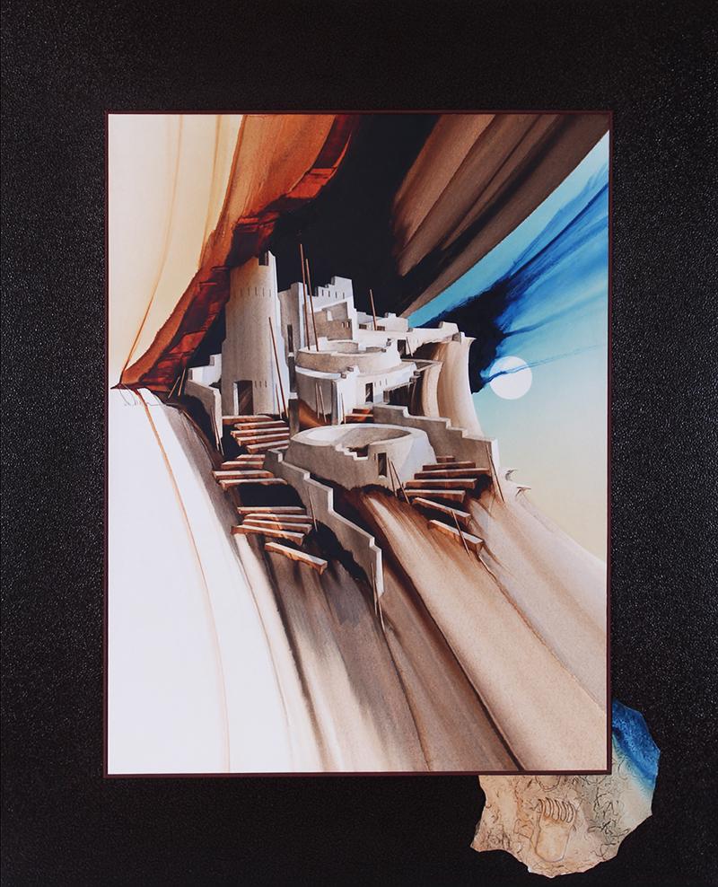 Albert Dreher (20 th Century) American: UNTITLED, mixed media with oil wash technique on board, signed center left, with artistâ€™s frame 34 x 28 ¼ x 2”.
