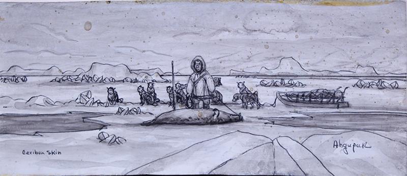 Inuit Artist:  George â€œTwokâ€ Aden Ahgupuk  (1911-2001) Shishmaref, Alaska (1 of 4)