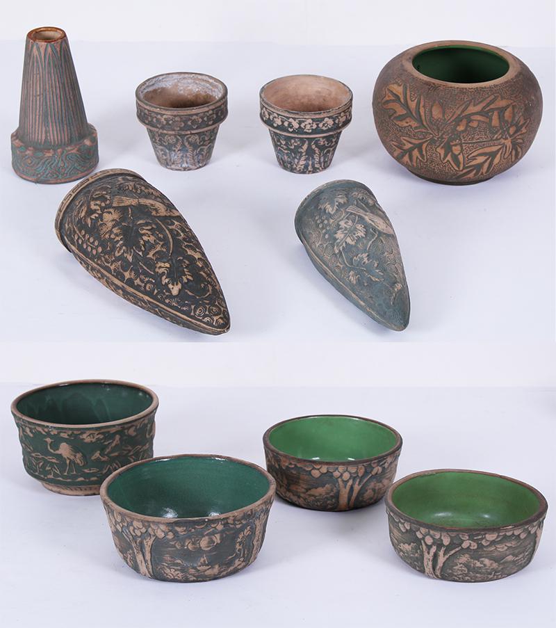Red Wing Brushware Pottery  (ten) (1 of 7)