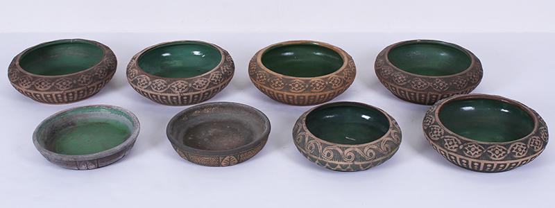 Red Wing Brushware Pottery  (eight) (1 of 7)