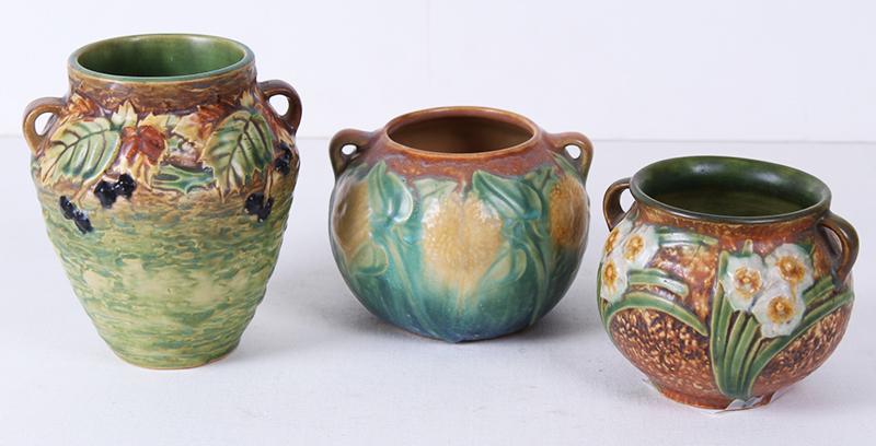 Roseville Jonquil & Sunflower Pottery  (three) (1 of 4)