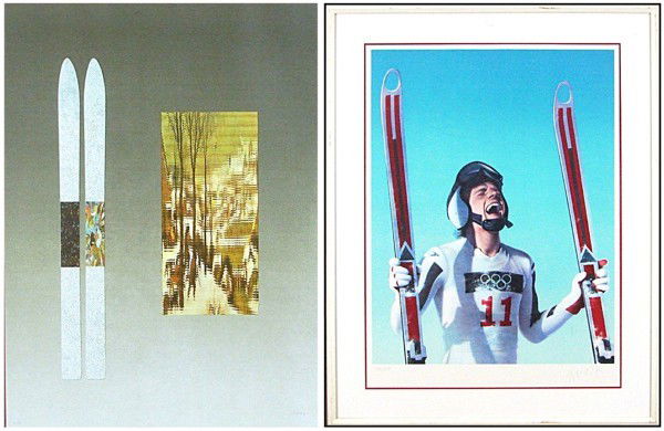 Jiri Kolar & Gottfried Helnwein (two): Jiri Kolar, UNTITLED, 1983, color lithograph, signed in pencil, from the numbered edition 150, sheet 33 x 24 ¼", full margins, a few soft handling creases and inventory sticker; Together with Gottfri