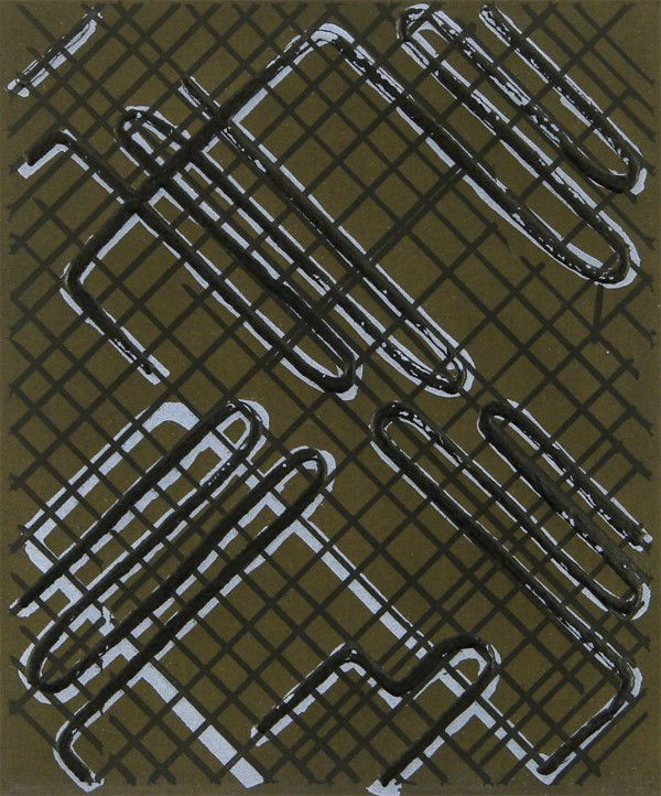 Ed Moses (b. 1926) Californian: ELOI VADOR #3, 1988, color etching with intaglio, signed in pencil, from the numbered edition 75, image 12 ½ x 10 ½", sheet 30 x 22", soft handling creases, otherwise in good condition.