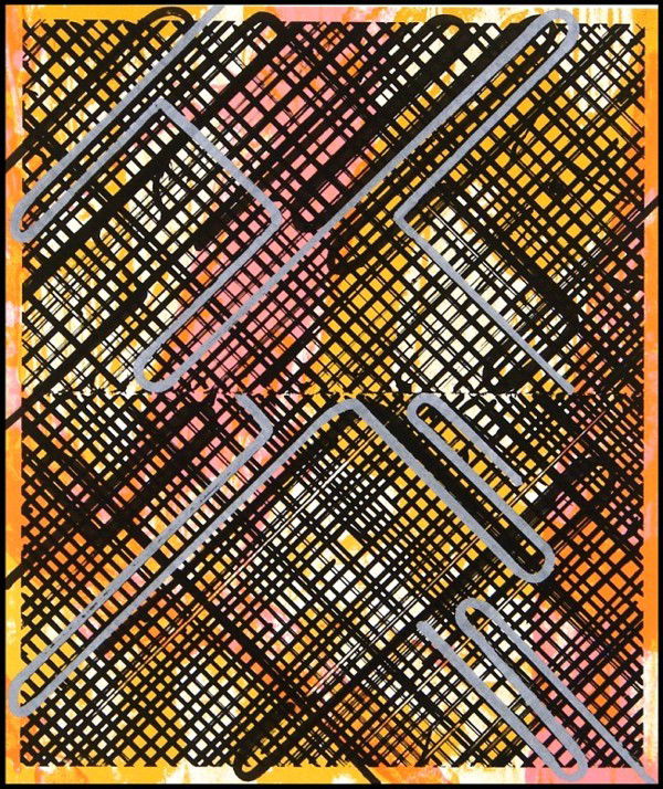 Ed Moses (b. 1926) Californian: SHAGO #4, 1989, color lithograph, signed in pencil, artist's proof 23 aside from the numbered edition 25, sheet 30 x 22".