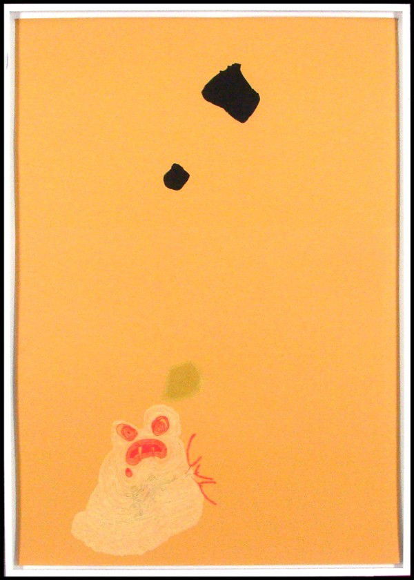 Mindy Shapero (b. 1974) American: EATING THE FEATURES AND THEN PRETENDING NOT TO BE HUNGRY, 2003, gouache and ink on paper, 39 x 27 ½", framed. Provenance: Anna Helwing Gallery, Los Angeles