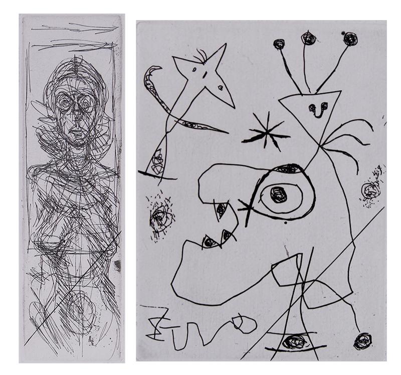Alberto Giacometti  (1901-1966) Swiss   &  Joan Miro  (1893-1983) Spanish  (two) (1 of 7)