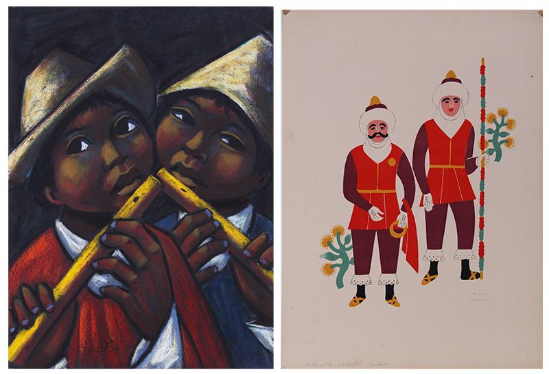 Arturo R. Nieto  (20 th  Century) Ecuador   & Carlos Merida  (1891-1984) Guatemala  (two) (1 of 5)