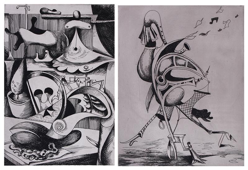 Kurt Seligmann  (1900-1962) Swiss American  (two) (1 of 3)