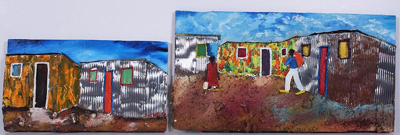 Fortune Sitole  (b. 1968) South African  (two) (1 of 3)