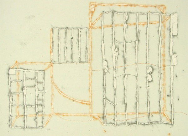 Craig Kauffman (1932-2010) American: UNTITLED #4, 1988, color lithograph, signed in pencil, from the numbered edition 75, sheet 22 x 30", a few soft handling creases barely visible in raking light on verso, otherwise in good condition.