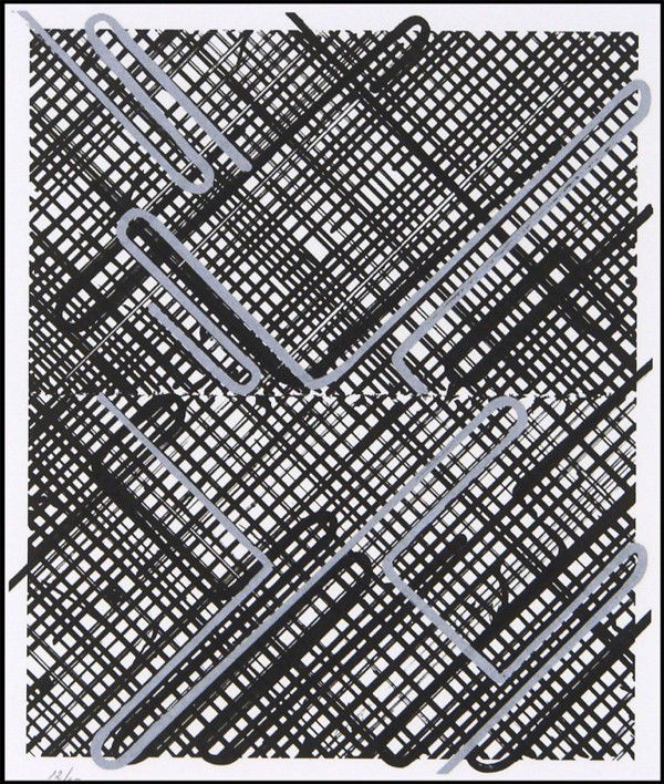 Ed Moses (b. 1926) Californian: SHAGO #3, 1989, color lithograph, signed in pencil, from the numbered edition 25, sheet 30 x 22", a few faint fingerprint smudges on verso, a few soft handling creases mainly visible on verso in rakin