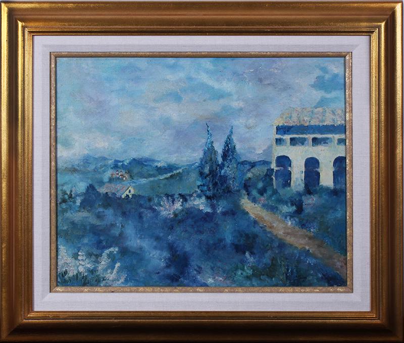 Lydia Cooley (1906-1996): IMPRESSIONIST LANDSCAPE, oil painting on canvas, signed lower right and inscribed on stretcher bar, 16 x 20”, frame 24 x 28”.