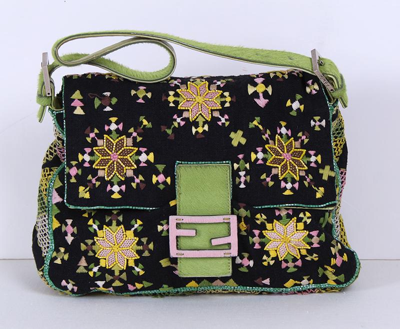 Vintage Purse: Fendi Embroidered Flower Bag (1 of 4)