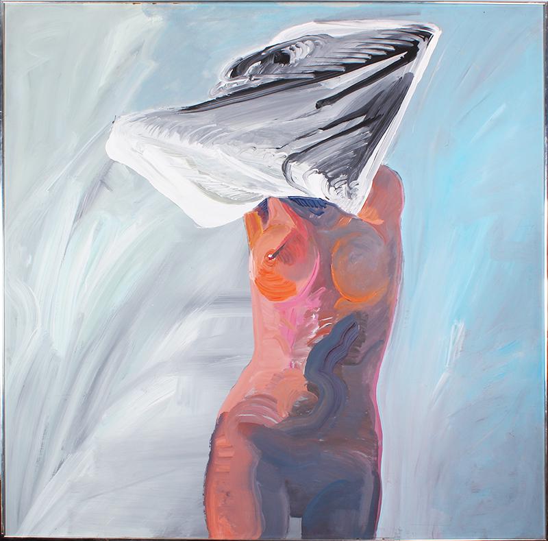 Jan Stussy (1921-1990) California: UNTITLED NUDE, oil painting on Masonite, a signature not found, 48 x 48 ¼” including frame.