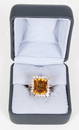 Jewelry: Ladies Citrine and Diamond Ring