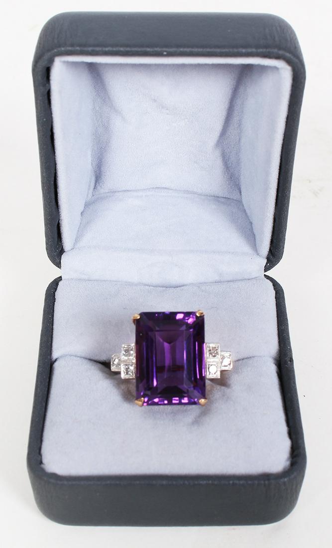 Jewelry: Ladies Amethyst & Diamond Ring (1 of 3)