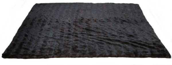 Decorative Arts: Mink bedspread: MINK BEDSPREAD, 9ft x 9ft, velveteen underlay, a few small areas of separation, otherwise in good condition.