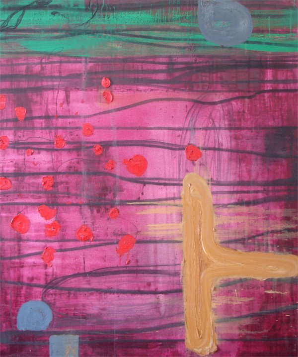 Tom Savage (b. 1953) American: TRUTH & MEMORY, 2003, acrylic painting on canvas, titled signed and dated on verso, 64 x 54”, surface soiling, otherwise in good studio condition.
