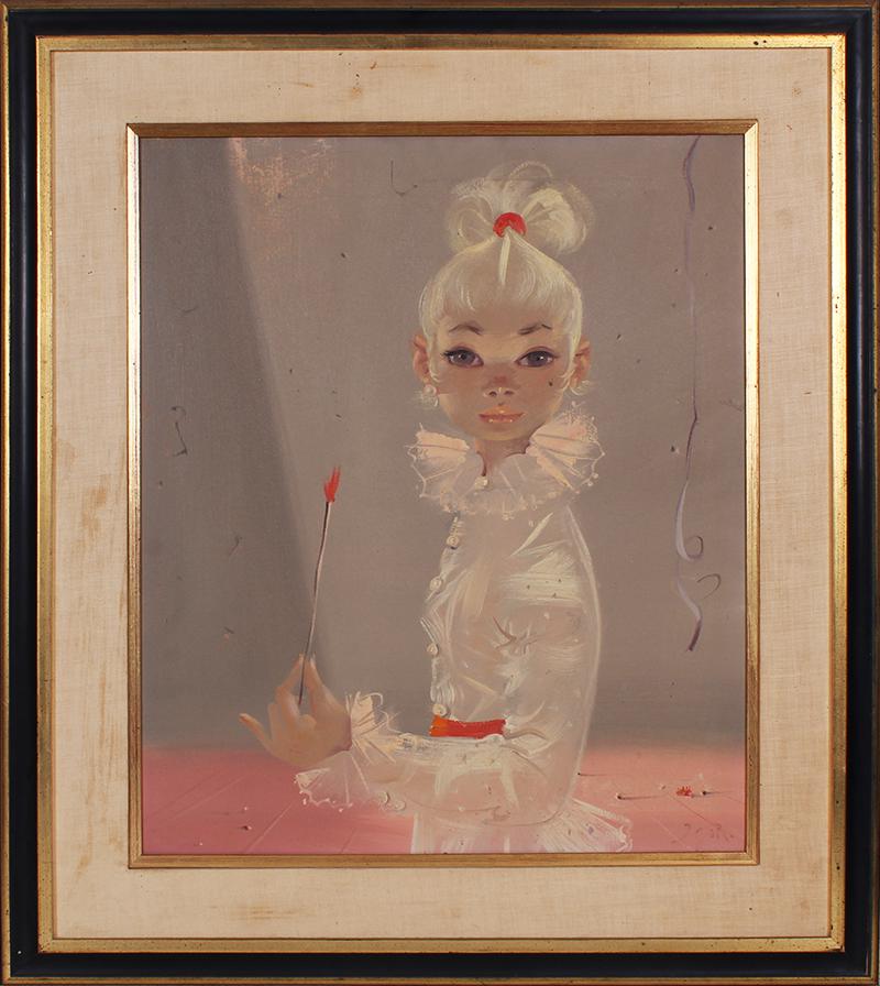 Igor Pantuhoff (1911-1972) Russian: YOUNG WOMAN RED HAIR RIBBON, oil painting on canvas, signed lower right, 24 x 20”, frame 33 x 29”.