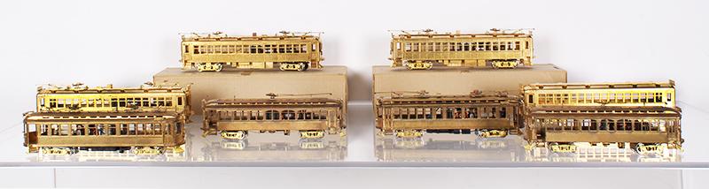 Model Trains: Suydam Pacific Electric Steel HO Scale Brass Train Cars  (eight) (1 of 3)
