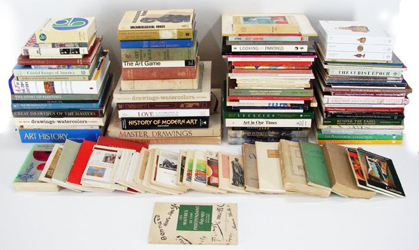 Books: Art Surveys and Collections (one-hundred & t: A collection of approximately thirty hardbound books with themes including Art History, Modern Art, European & American collections, Islamic Art; Together with a collection of soft bound books includi