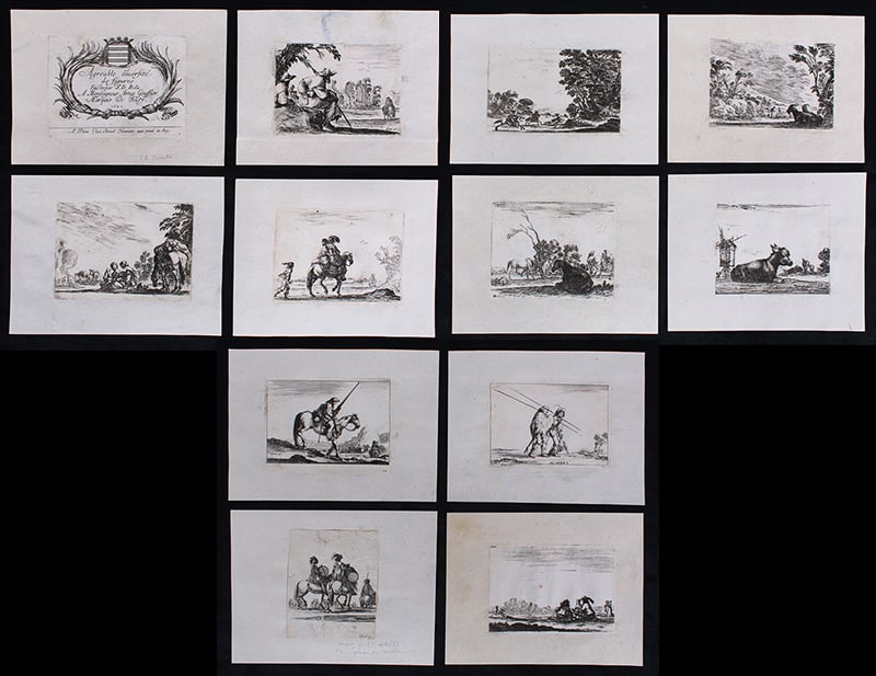 Old Master: Stefano Della Bella  (1610-1664) Italian  (twelve) (1 of 5)